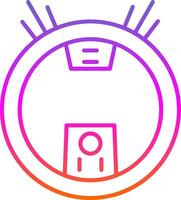 Robot Vacuum Line Gradient Icon vector