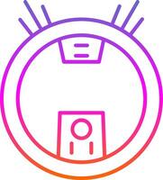 Robot Vacuum Line Gradient Icon vector