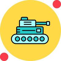 icono de vector de tanque militar