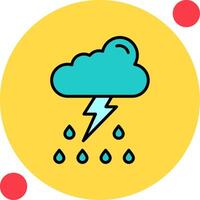 Thunder storm Vector Icon