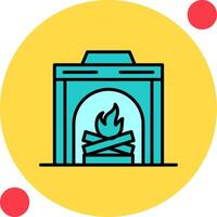 Fireplace Vector Icon