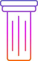 Pillar Line Gradient Icon vector