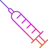 Syringe Line Gradient Icon vector