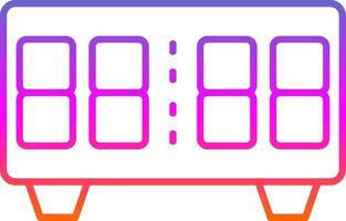 Digital Clock Line Gradient Icon vector