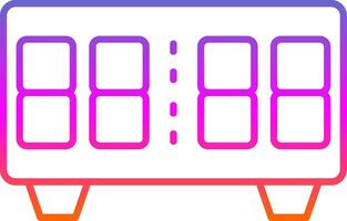 Digital Clock Line Gradient Icon vector