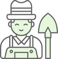 Farmer Green Light Fillay Icon vector