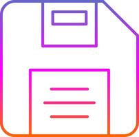 Diskette Line Gradient Icon vector