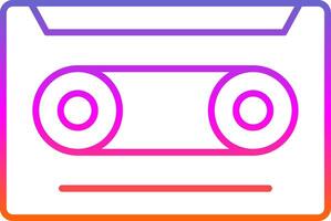 Cassette Line Gradient Icon vector