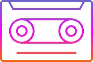 Cassette Line Gradient Icon vector