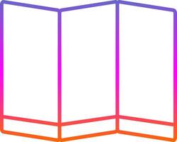 Folding Screen Line Gradient Icon vector
