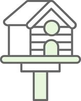 Bird house Green Light Fillay Icon vector