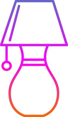 Table Lamp Line Gradient Icon