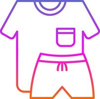 Sport Wear Line Gradient Icon vector