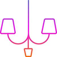 Lamp Line Gradient Icon vector