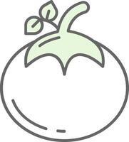 tomate verde ligero relleno icono vector