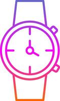 reloj línea degradado icono vector