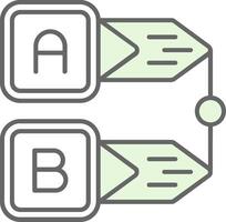 Diagram Green Light Fillay Icon vector