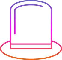 Top Hat Line Gradient Icon vector