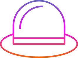 icono de gradiente de línea de sombrero vector