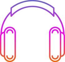 Headphones Line Gradient Icon vector