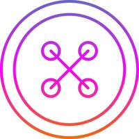 Cloth Button Line Gradient Icon vector
