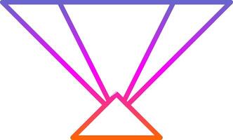 Hand Fan Line Gradient Icon vector