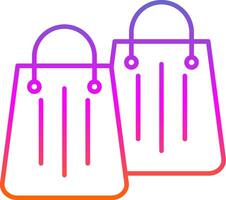 Shopping Bag Line Gradient Icon vector