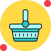 Picnic Basket Vector Icon