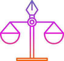 Justice Scale Line Gradient Icon vector