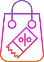 Discount Line Gradient Icon vector