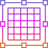 Grid Line Gradient Icon vector