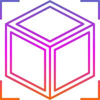 3d Line Gradient Icon vector