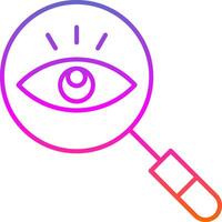 Observation Line Gradient Icon vector
