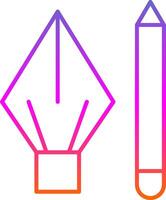 Pencil Line Gradient Icon vector