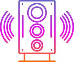 Hifi Line Gradient Icon vector