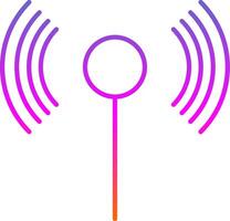 icono de gradiente de línea wifi vector