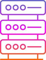 Database Line Gradient Icon vector