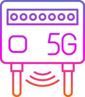 Router Line Gradient Icon vector