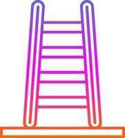 Step Ladder Line Gradient Icon vector