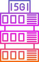 Server Line Gradient Icon vector