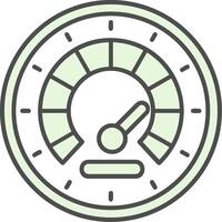 Speedometer Green Light Fillay Icon vector