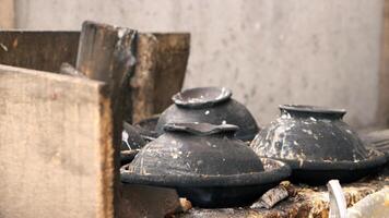 Traditional clay pancakes pottery photo