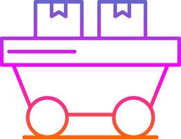 Trolley Line Gradient Icon vector