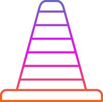 Traffic Cone Line Gradient Icon vector
