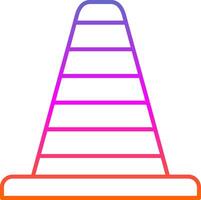 Traffic Cone Line Gradient Icon vector