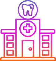 Dental Clinic Line Gradient Icon vector