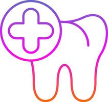 Dental Line Gradient Icon vector