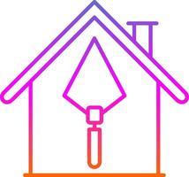 House Construction Line Gradient Icon vector