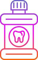 Mouthwash Line Gradient Icon vector