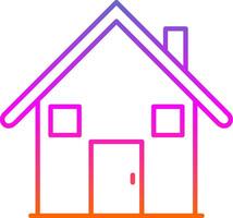 House Line Gradient Icon vector